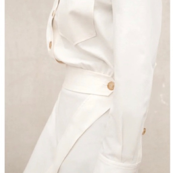 Zara mini shirt dress size XS oyster white color - Picture 6 of 7